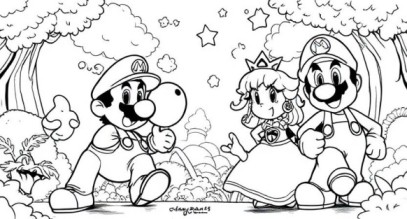 A Familiar and Engaging Theme of Super Mario Coloring Pages