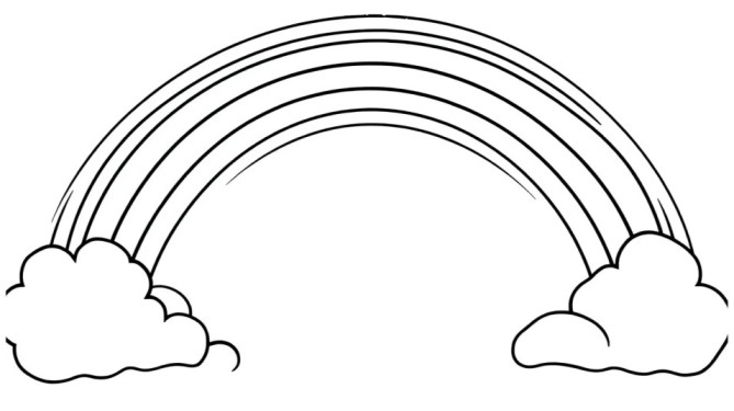 Rainbow coloring page