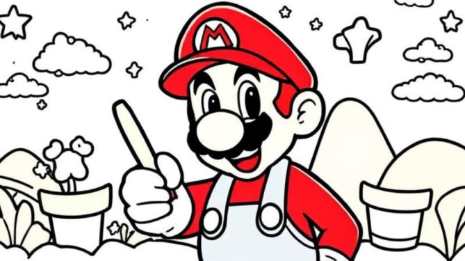 Super Mario coloring pages